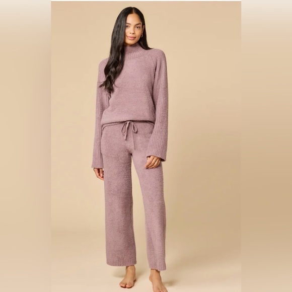 Softies Pants - Softies Marshmallow Rib Mock Neck with Long Pant Driftwood XL